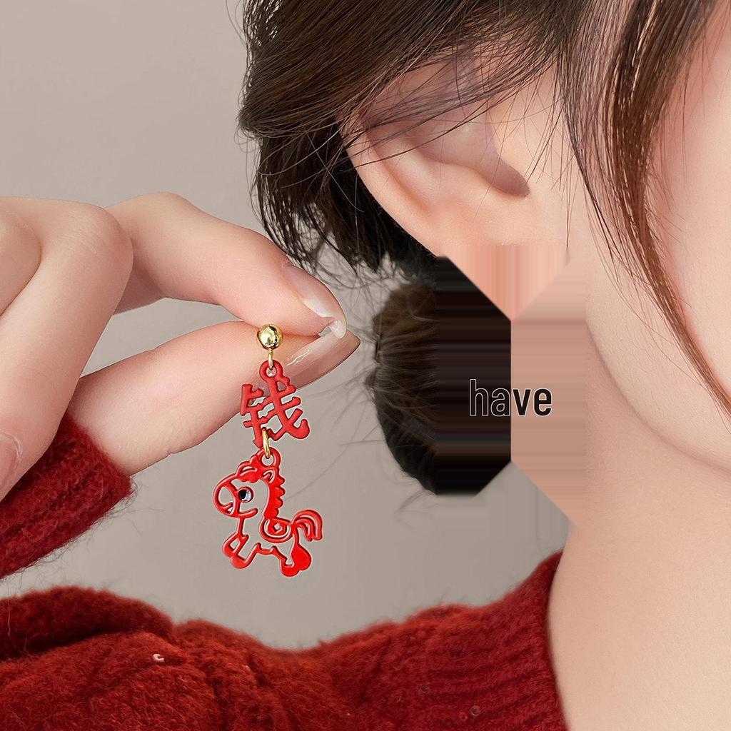 Chinese Silver Needle Pendant Earrings: Fashionable, Versatile Studs with High-End Feel