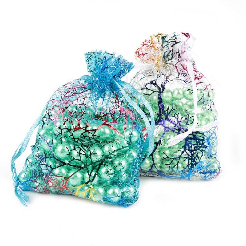 100Pcs Organza Bags Wedding Party Gift Bag Drawstring Jewelry Packaging Bags & Jewelry Pouches