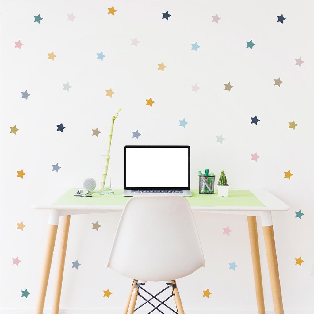 New Boho Five-pointed Star Wall Sticker Girls Bedroom Nursery Classroom Self-adhesive Wall Decorative Wall Sticker