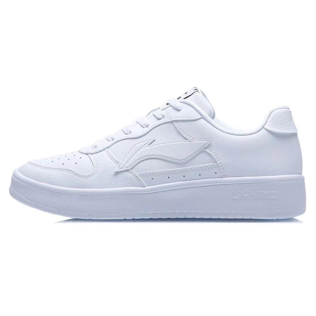 Li Ning Floating Boat Cushioning Abrasion Resistant Breathable Low top Skateboard Shoes Men's White Blue AGCS419-1(Team667-)