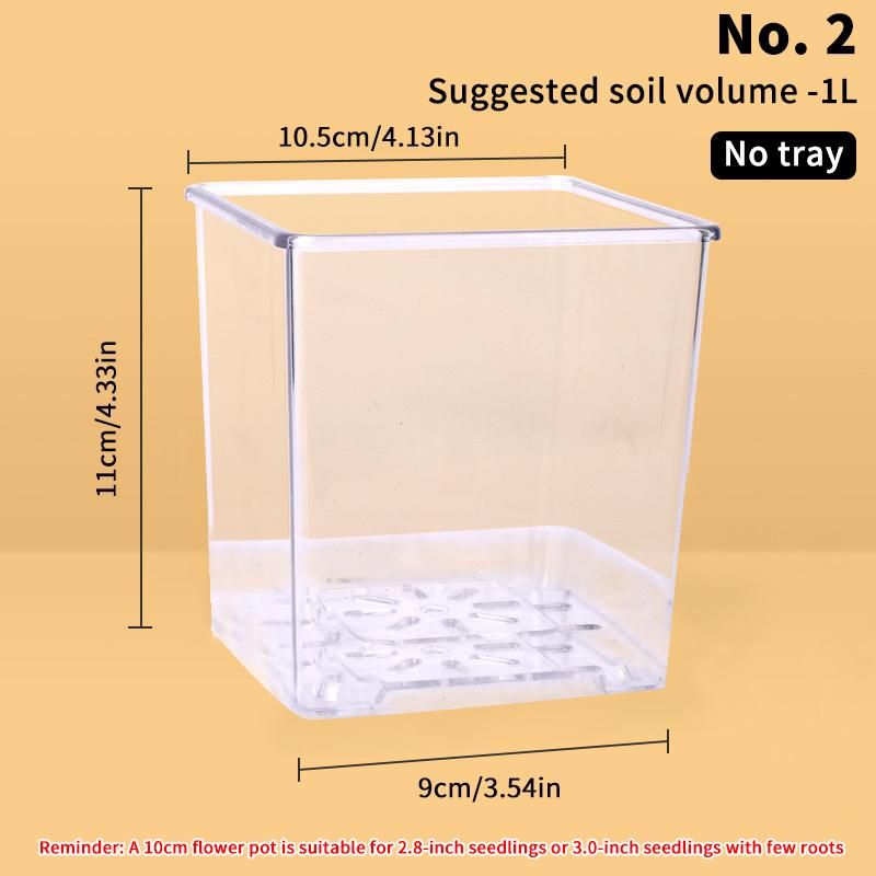 Przezroczysta Doniczka Miska Drenażowa Przezroczysty Otwór Koszyk na Kwiaty Plastikowa Oddychająca Doniczka Akcesoria