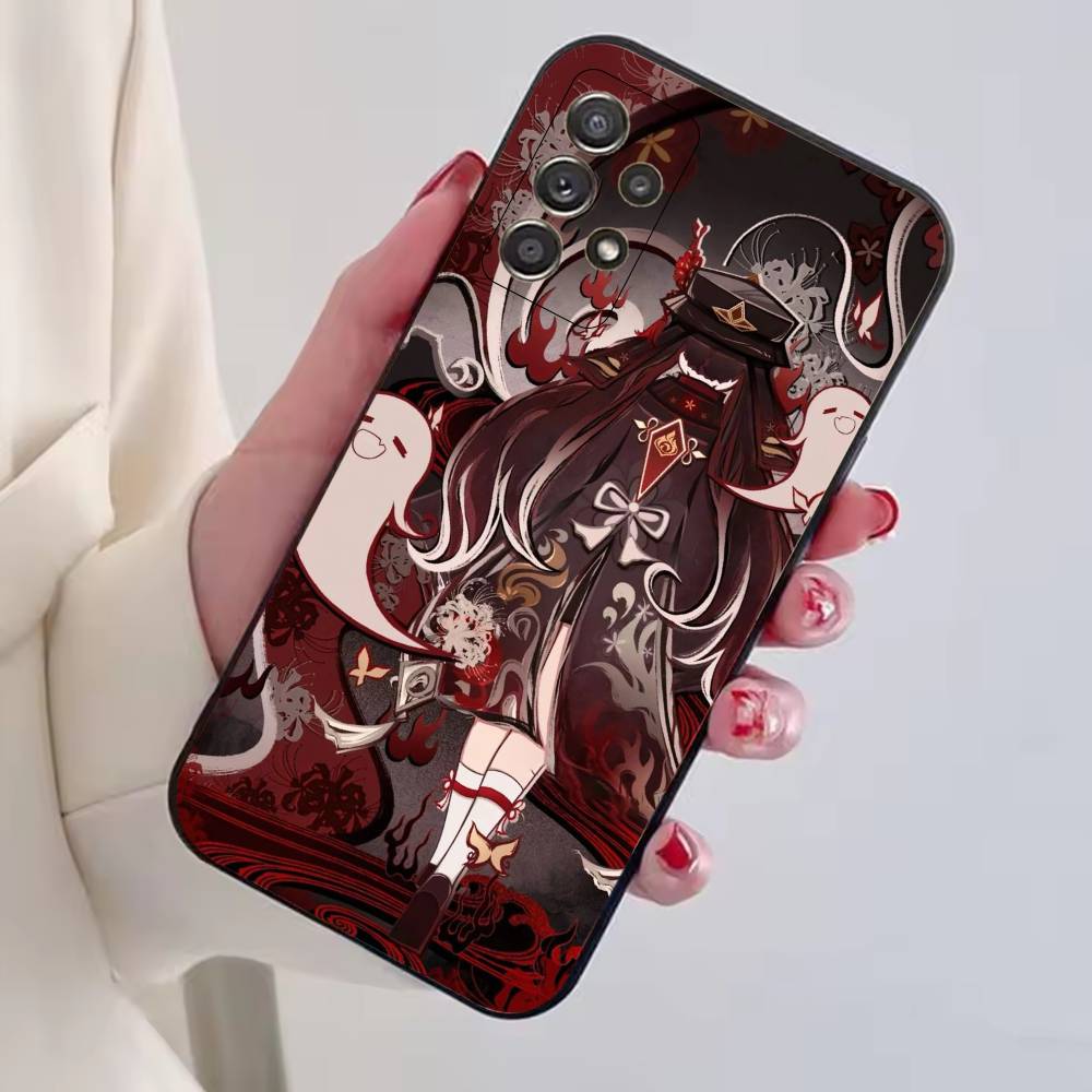 Game Genshin Impact H-Hu Tao Phone Case For Samsung S25,S24,S21,S22,S23,S30,Ultra,S20,Plus,Fe,Soft Silicone Black Cover