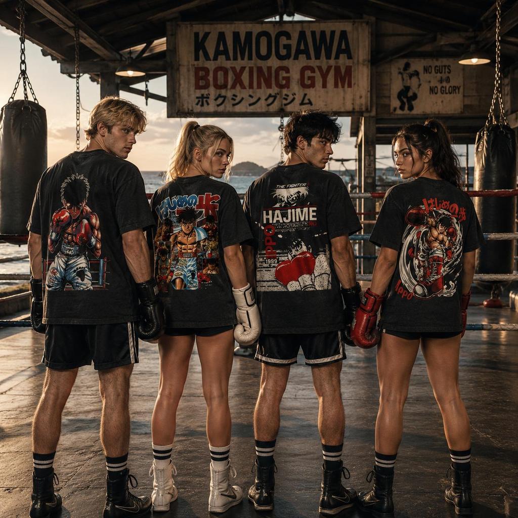 T-shirt Ippo Cartoon Anime MMA Boxing Muay Thai Kickboxing Print 3D Training Short Sleeve Fitness Gym Workout Sport Unisex