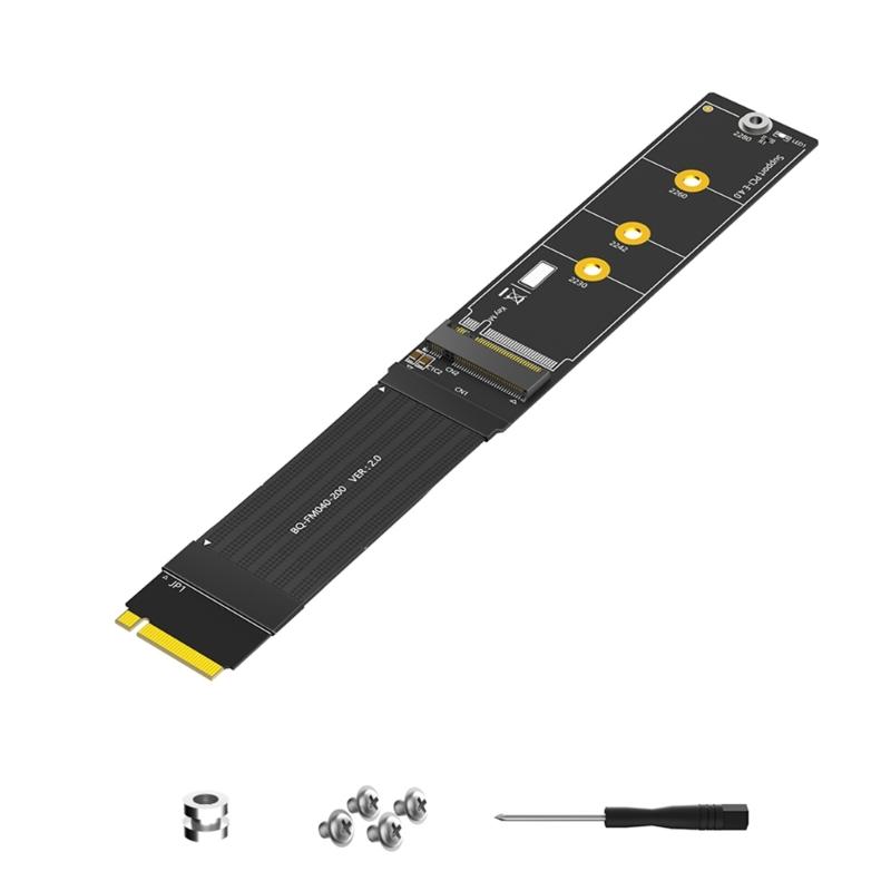 PCIe 180 Degree M.2 NVME SSDs Extension Cable Two Protocol Support SATAs NVME Compatible Multiple Lengths