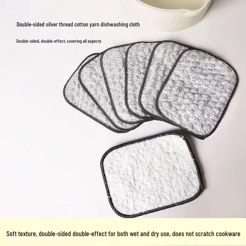 Oil-Repellent 100% Cotton Thickened Kitchen Dish Cloth - Silk Gauze Dishwashing Towel