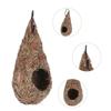 1/2PCS Bird House Natural Grass Hummingbird Bird Nest Fiber Hand-Woven Roosting Nest Bird Hut for Yard Decoration