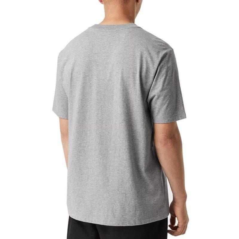 Burberry T Shirts Men's Gray Crew Neck Moderate 80078291