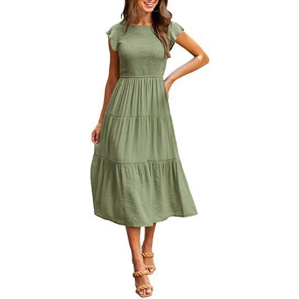 New Year Summer Vacation Beach Music Festival Commuting Work Comfortable Sexy Elegant Women'S Fashion Printed Dress