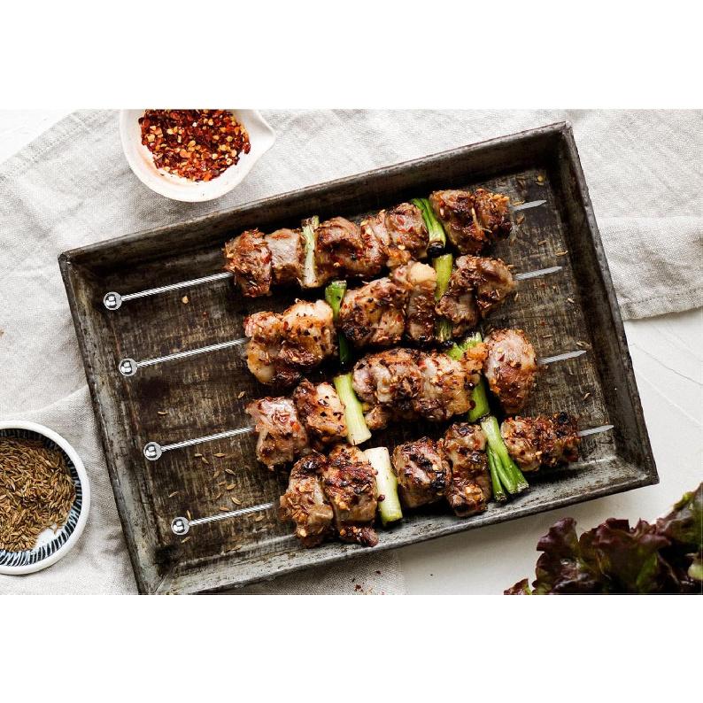 16PCS Cocktail Picks, Reble Metal Toothpick,8 Inch Stainless Steel Cocktail Toothpick, Martini Skewer, Bloody Mary Skewer for Olive Appetizer Fruit