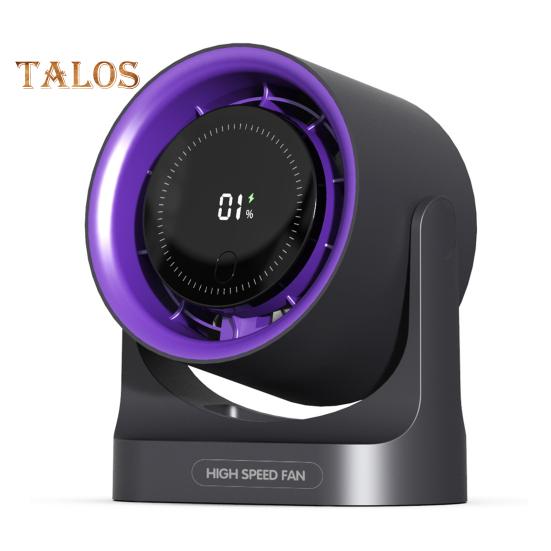 

Міні-вентилятор для столу тихий безлопатевий вентилятор охолодження цифровий дисплей регульована швидкість вітру обертовий акумуляторний електричний вентилятор циркуляції повітря фіолетовий