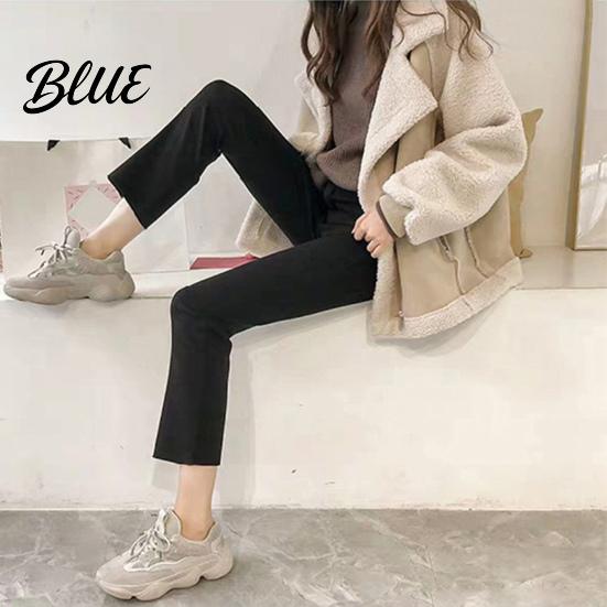 Long Sleeve Coat Turn-down Collar Thick Heat Women Jacket Fall Winter Retention Loose Sleeves Zippered