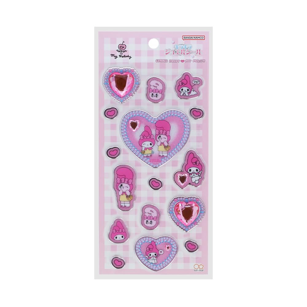 Sun-Star Stationery Jewel Sticker, Esther x My Melody W, White x1