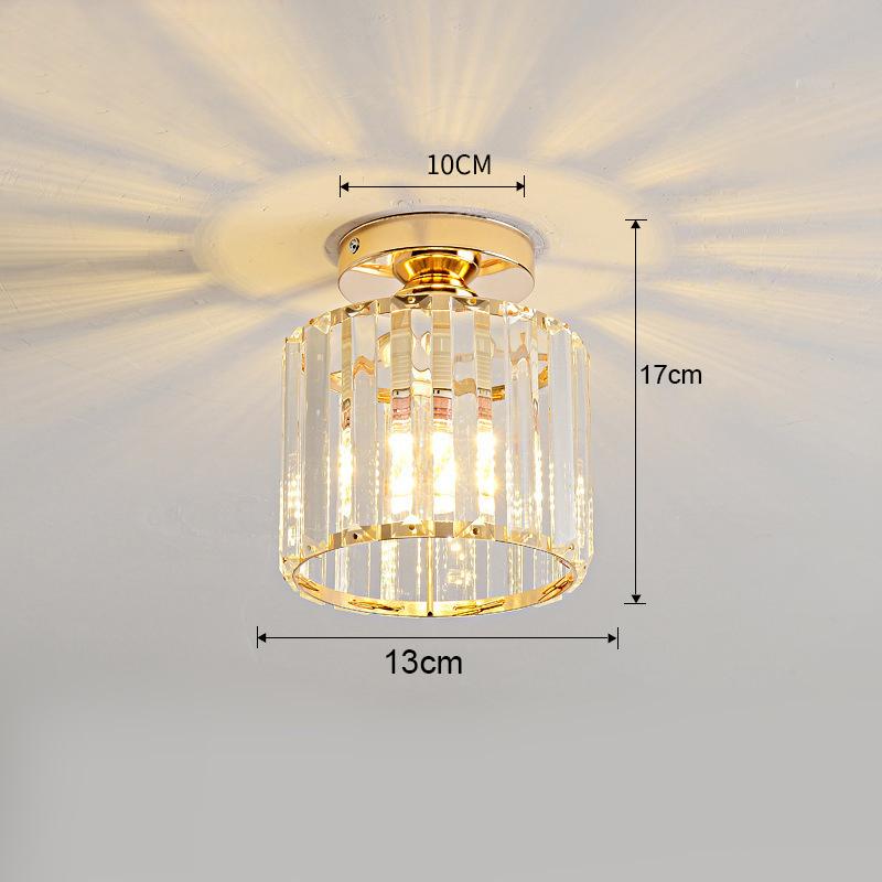 Crystal Ceiling Light Corridor Ceiling Lamp Luxury Balcony Aisle Foyer Kitchen Ceiling Pendant Light Hanging Chandelier Crystal