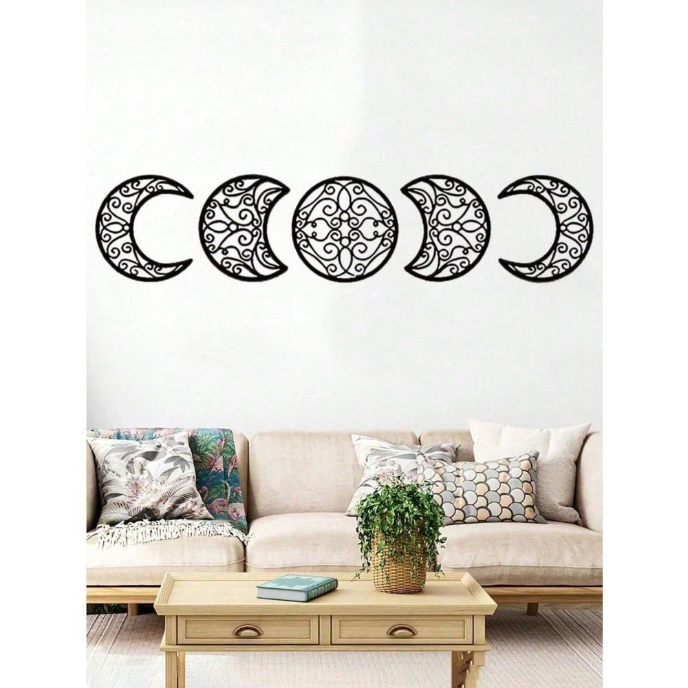 Crescent Moon Wall Art Set Rustproof Islamic Metal Wall Hangings