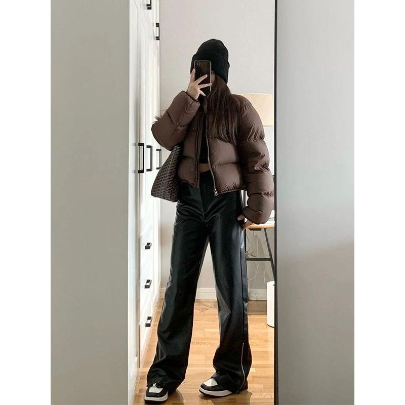 Winter down cotton-padded clothes women s short small jacket cotton-padded clothes retro cotton-padded jackets fried street baseball clothes S