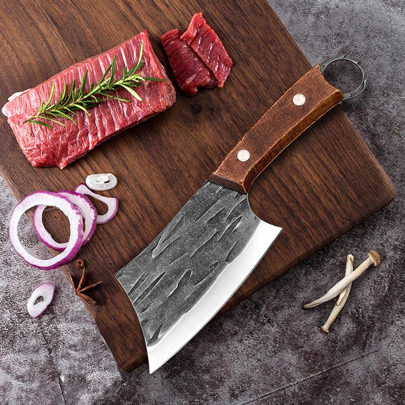 Cuchillo de cocina profesional, cuchillo de cocina para cortar pescado, mango de madera de acero inoxidable, cuchillo de carnicero sin hueso, cocina de chef