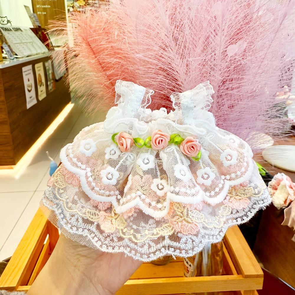 

Lovely Princess Dress Lace Rose Dress Doll Accessories New Camisole Dress for Doll розовый