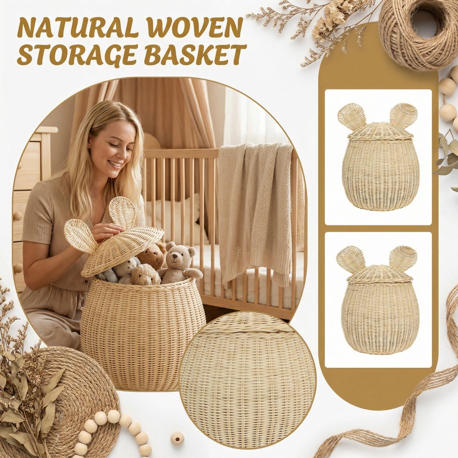 Wicker Storage Baskets Decorative Home Toy Storage Boxes Handmade Woven Storage Baskets One Size 3490₽
