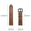 20mm Genuine Leather Coated Silicone Smart Watch Band for Garmin Vivoactive 3/Vivomove HR