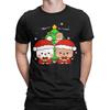 Amazing Bubu and Dudu Merry Christmas Tree Cute Print TShirt for Men Round Neck Short Sleeve T Shirts Tee Shirt Graphic Tops