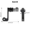 HSU GoPro Vertical Angle Adjustment in Compatible with Action Cameras Mount, 360° Rotatable, Aluminum, 10° 10° Increments, GoPro/Insta360/DJI