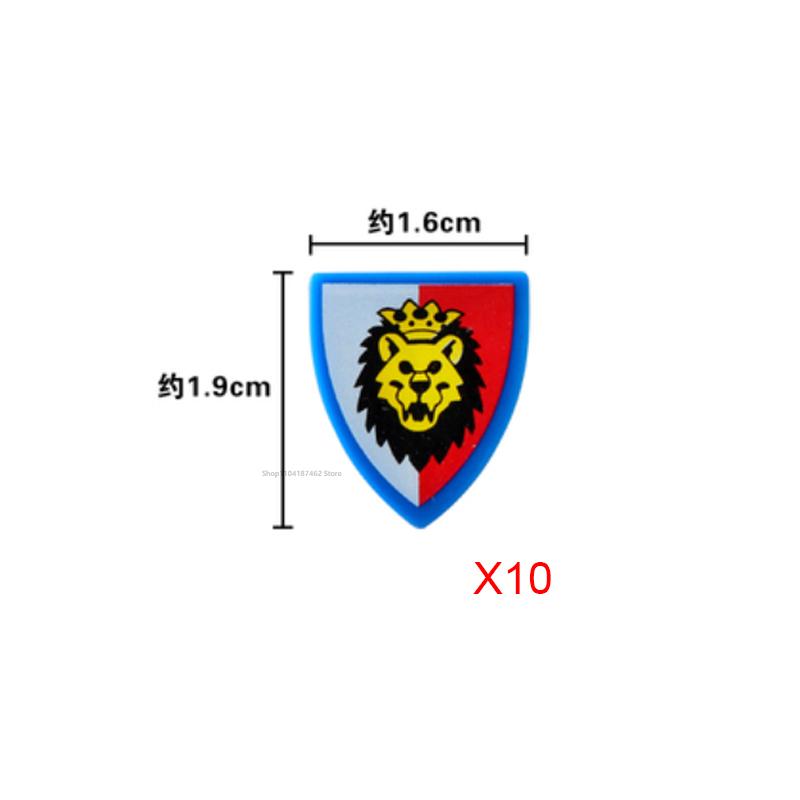 Medieval Roman Knight Legion Building Block Castle Green Dragon Forest Wolf War Horse Dragon Lion Shield Armor Cloak Brick Toys