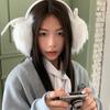 Cute Earmuffs Winter New Japanese Butterfly Bow White Long Hair Velvet Ear Pack Headwear for Girls Riding EarWarmth Headphones