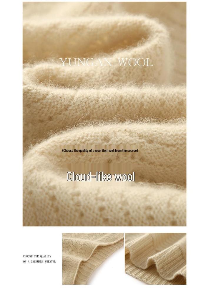 Women's High Neck Wool Knit Sleeveless Vest - Casual Loose Fit for Spring & Autumn
