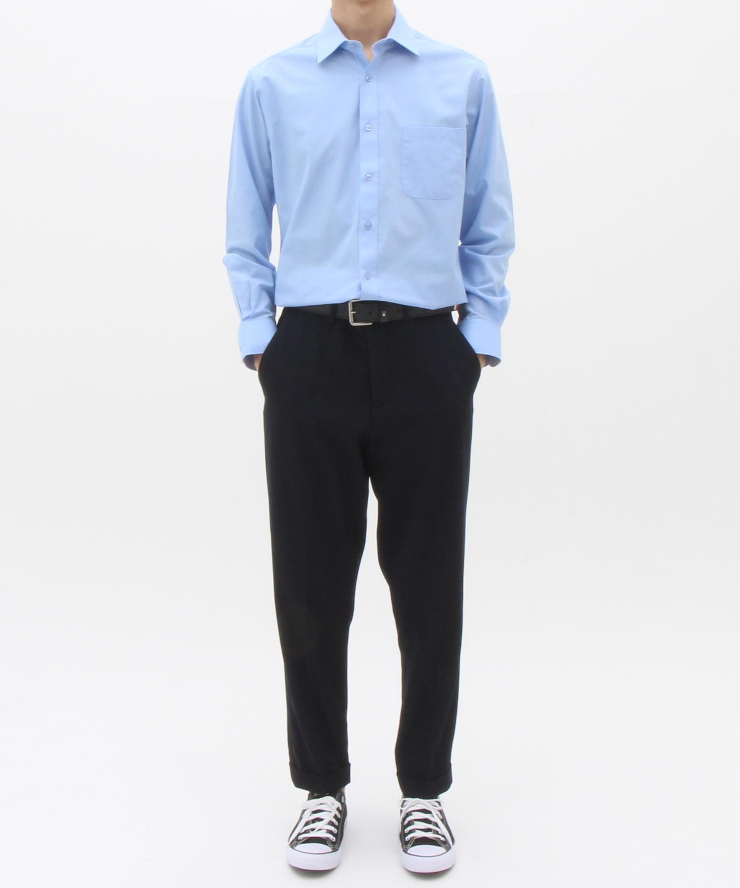 The Shirt Studio Blue Regular Rayon Blend Solid Shirt 100
