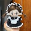Lovely Maid Costume 10cm Doll Dress Retro Camellia Dolls Cartoon Skirt Miniature Lace Cotton Dolls Halter Dress Stuffed Dolls