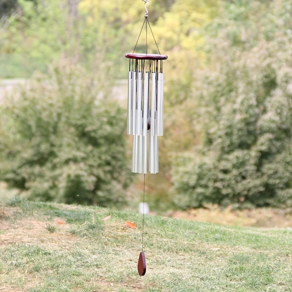 27-Tube and Rosewood Wind Chimes for Garden Decoration