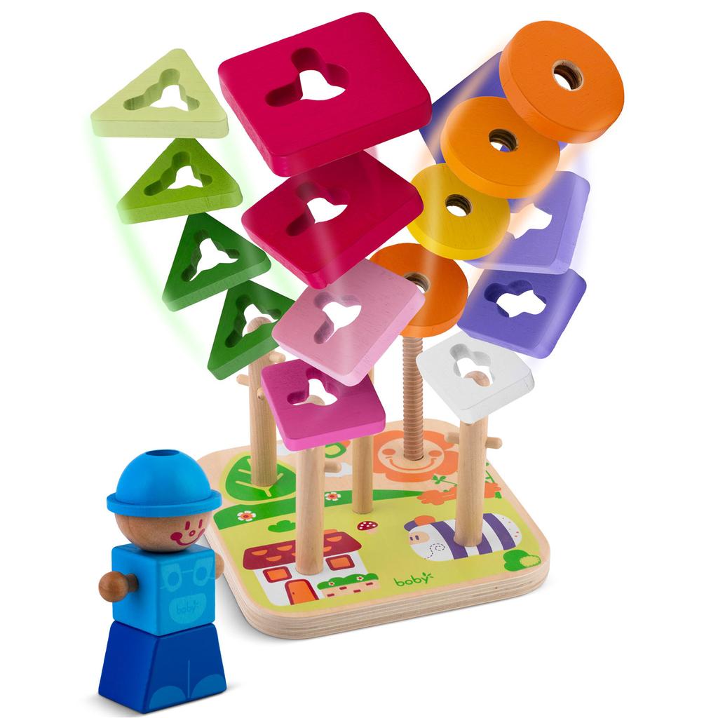 Wooden Shape Sorter Puzzle Toy Ricokids