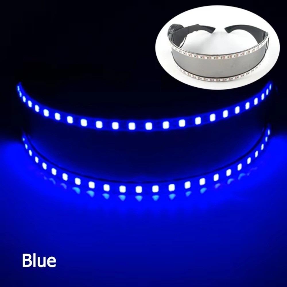 Flashing Lights Light Up Glasses Cyberpunk Style Luminous Eyewear EDM Music Show