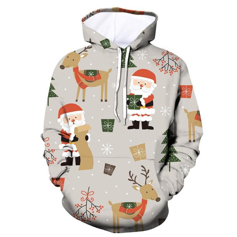 2026 Cross-border 3D Hot Digital Printed Women's Sweater Christmas Hooded Sweater Hot Sale Women's Clothing