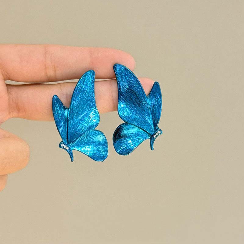 Schmetterlingsohrringe Bunt Blau Elegant Flügel Stecker Trendig Vintage Anhänger Schmuck Party Mode Damen Ohrschmuck Geschenke