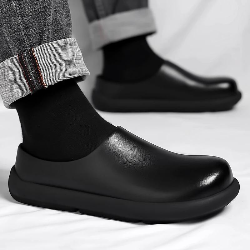 Mode 2025 Neue Sommer Baotou Cross Border Herren Handgefertigte Lässige Ledersandalen Outdoor Rutschfest Strandurlaub Doppelzweck-Sandalen