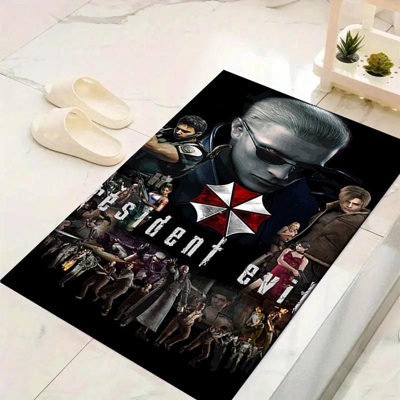 1Pc Resident Evil Umbrella Chronicles Rug, Office Carpet Indoor Outdoor Doormat, Non-Slip, Comfortable, Living, Christmas Halloween,  Xmas Gift