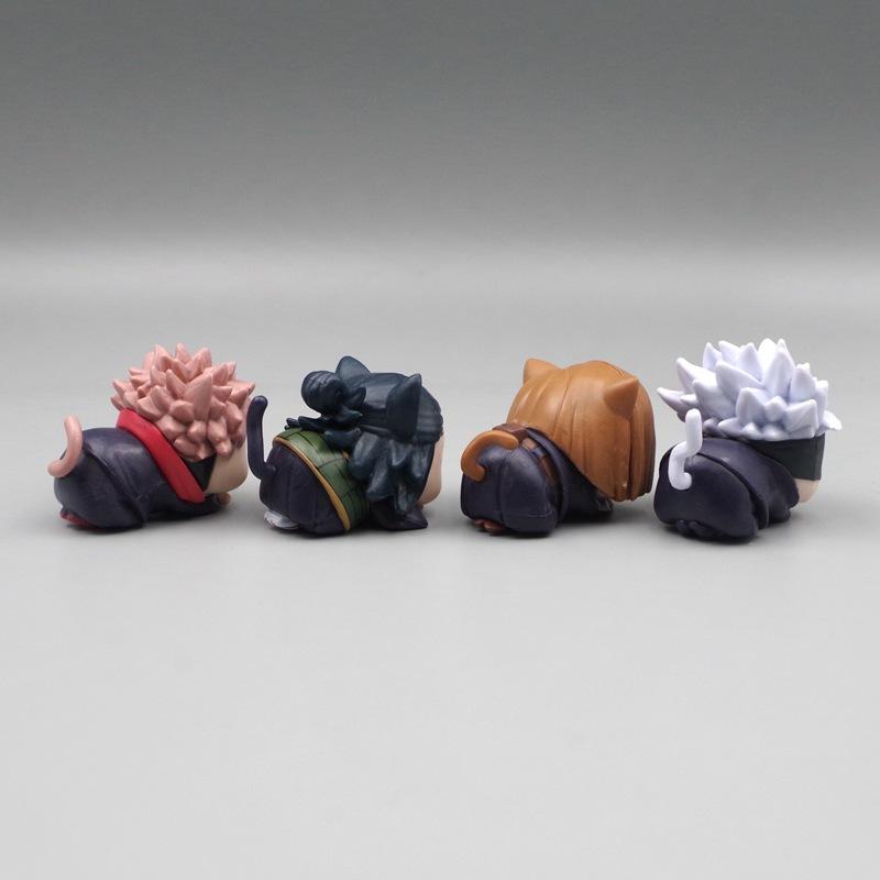 Jujutsu Kaisen Cat Sleep Itadori Yuji Satoru Gojo Shapes Figurine Anime Kugisaki Nobara Geto Suguru Dolls Model Ornaments Gift
