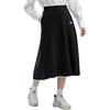 Fila Solid Color Mid-Length Knitted Casual Dress Women Dresses Black F11W418307F-BK