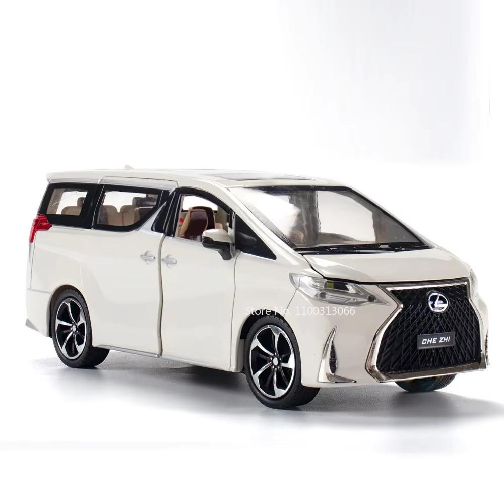 

1:24 Scale Alloy LM300H LX570 Model Cars Diecast Toys 6 Doors Opened Wheel Pull Back Vehicles Models for Children Birthday Gifts
