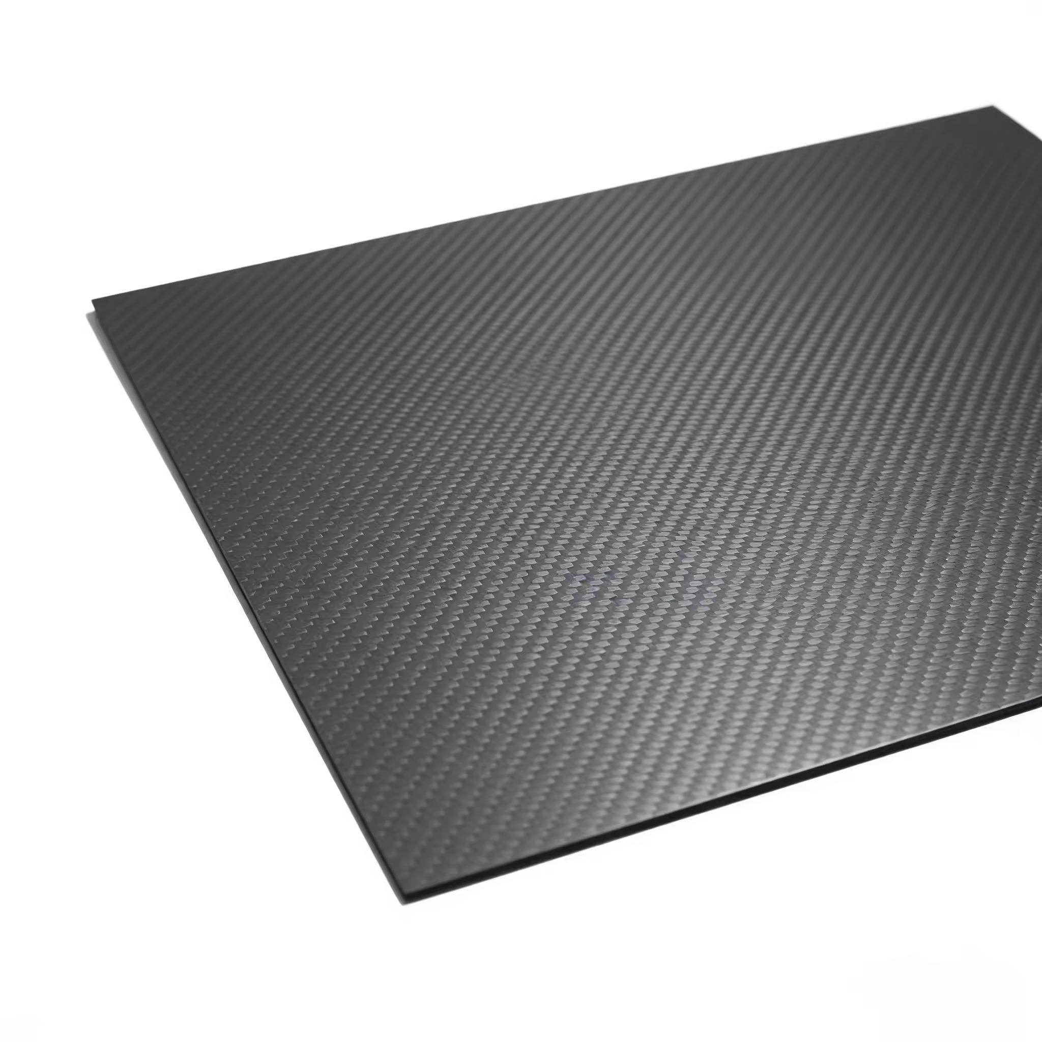 Fine Weave 3K Twill Matte Carbon Sheet For Precision Rod Craft Smooth Surface Carbon Fiber Plate Professional Fabrication Part 500X500mm, 3K thickness of 1mm