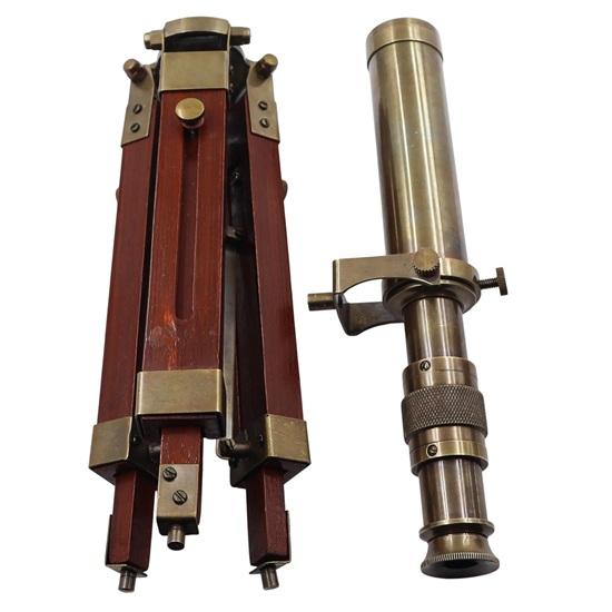 35.6 cm Brass Telescope with Wooden Tripod Gift Wedding, Thanksgiving, Chinese New Year, Christmas, Table top, Home, Office Decor