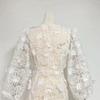 Australian Summer 2024 Floral Round Neck Hollow Waist Long Dress for Women