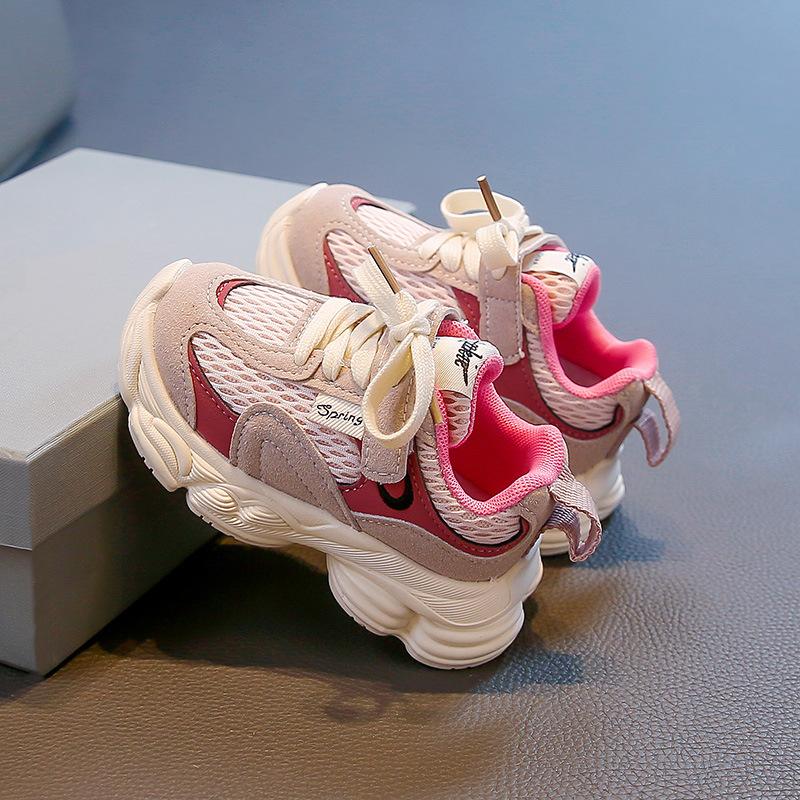 2025 new children's sports shoes boys autumn boys spring and autumn mesh breathable shoes girls dad shoes