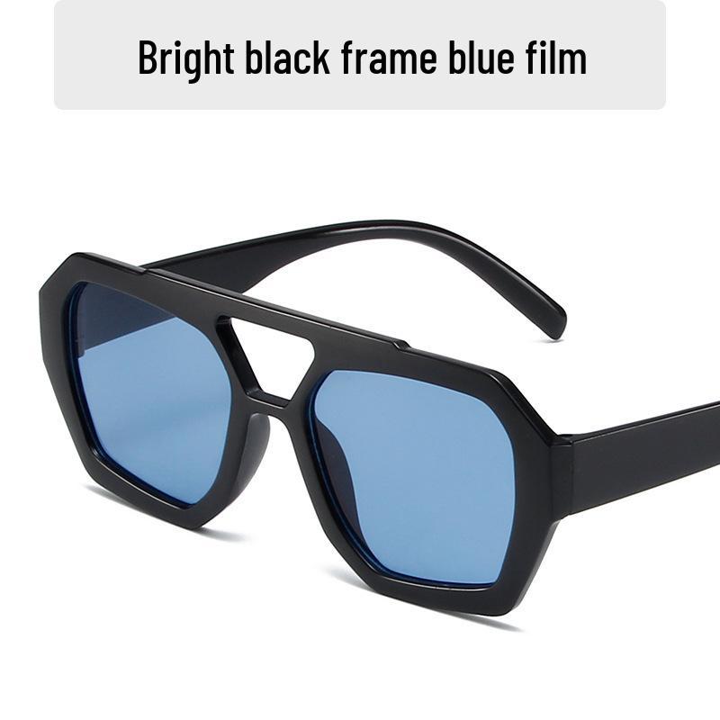 Celebrity Style Leopard Print Double Bridge Sunglasses - European & American Fashion