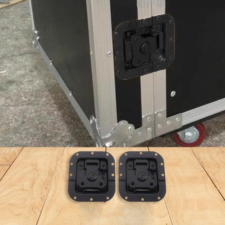 2pcs Heavy-Duty Butterfly Locks Spring Loaded Recessed Butterfly Latch For Airline Cases Wooden Boxes Briefcases