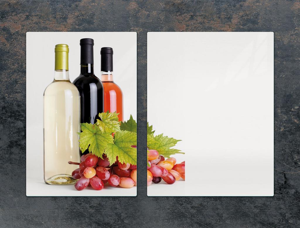 SZKLANA PŁYTA OCHRONNA DESKA 75x52 WINO