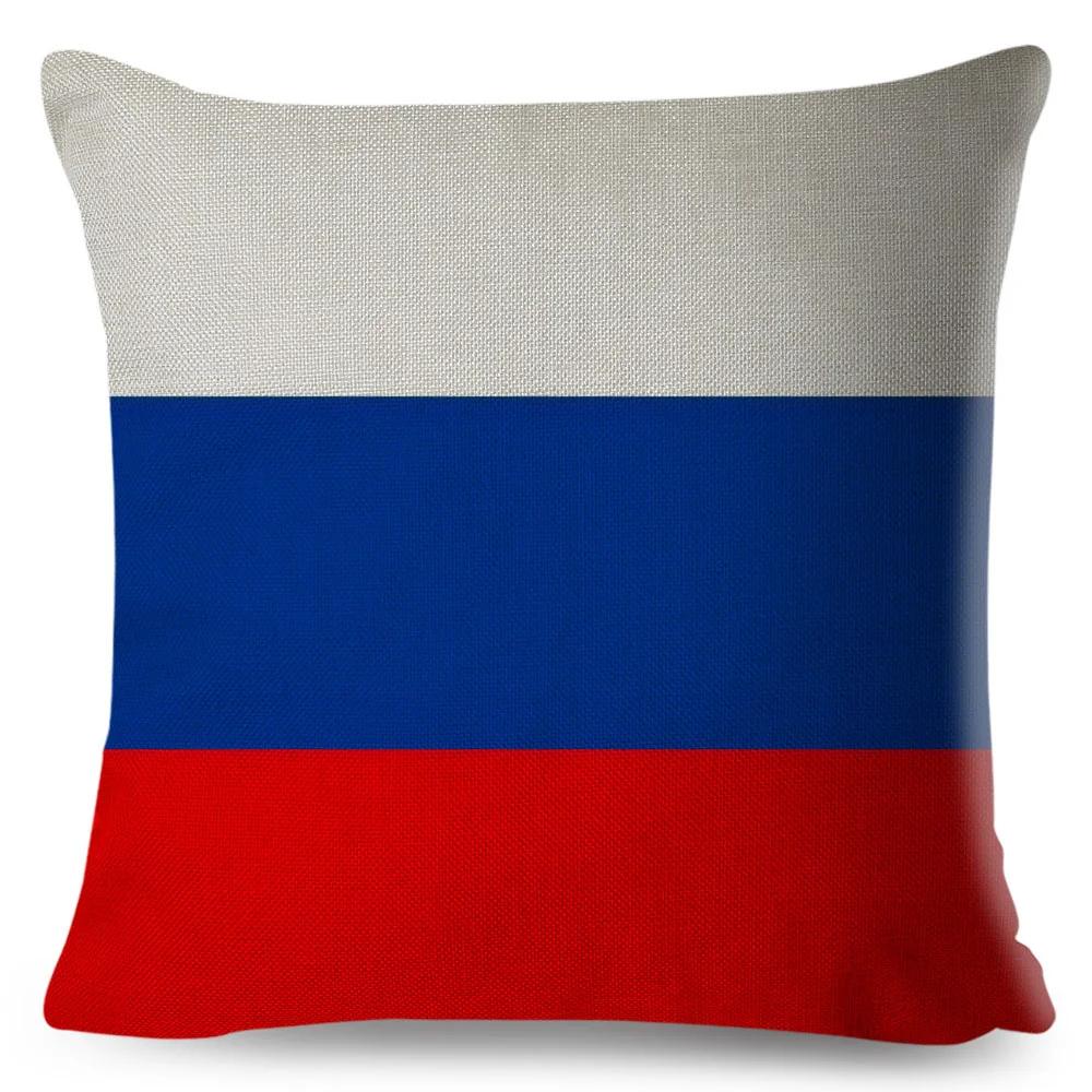 50 Style National Flag Cushion Cover for Sofa Home Children Room Decor Geometric Print Pillowcase Polyester Pillow Case 45x45cm