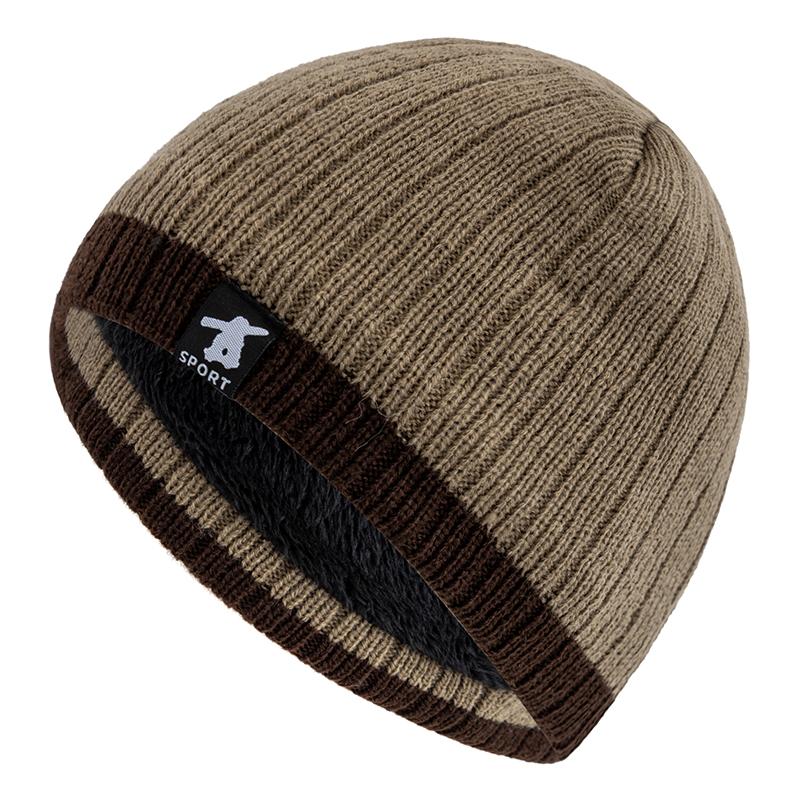 New Style Unisex Winter Hats Cap Plush Fur Lined Warm Streetwear Beanies For Men Woman Casual Winter Skiing Cap Knitted Hats