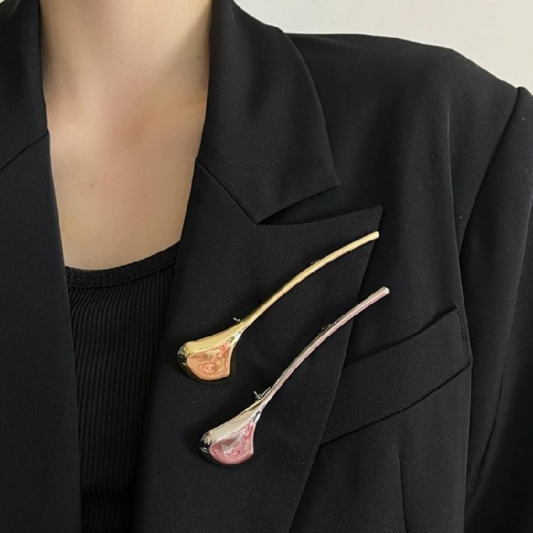 High-Quality Metal Leaf Brooches 2Pcs Set Sophisticated Gold Silver Suit Clips For Coats Jackets Gift Box Accessories